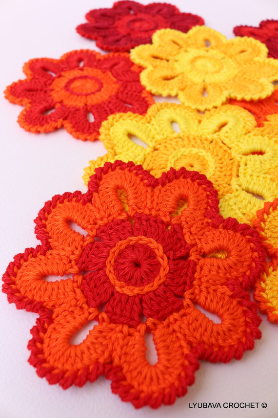 Crochet Flower Coaster Tutorial Crochet Pattern