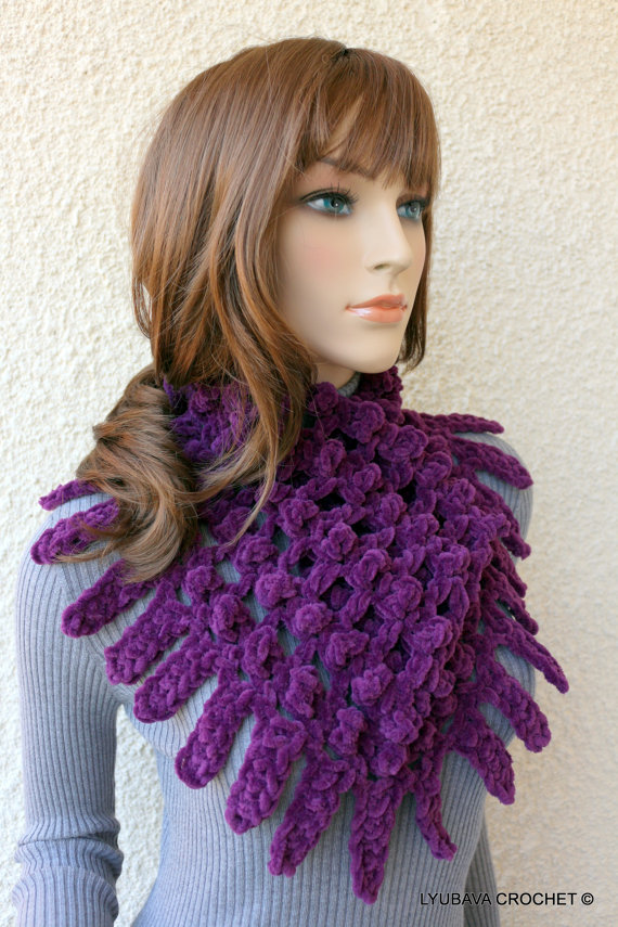 New Crochet Pattern - Easy Scarf Cowl Chunky Fringe