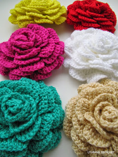 crochet rose flower pattern